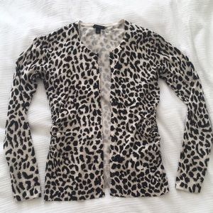 Ann Taylor cheetah print cardigan